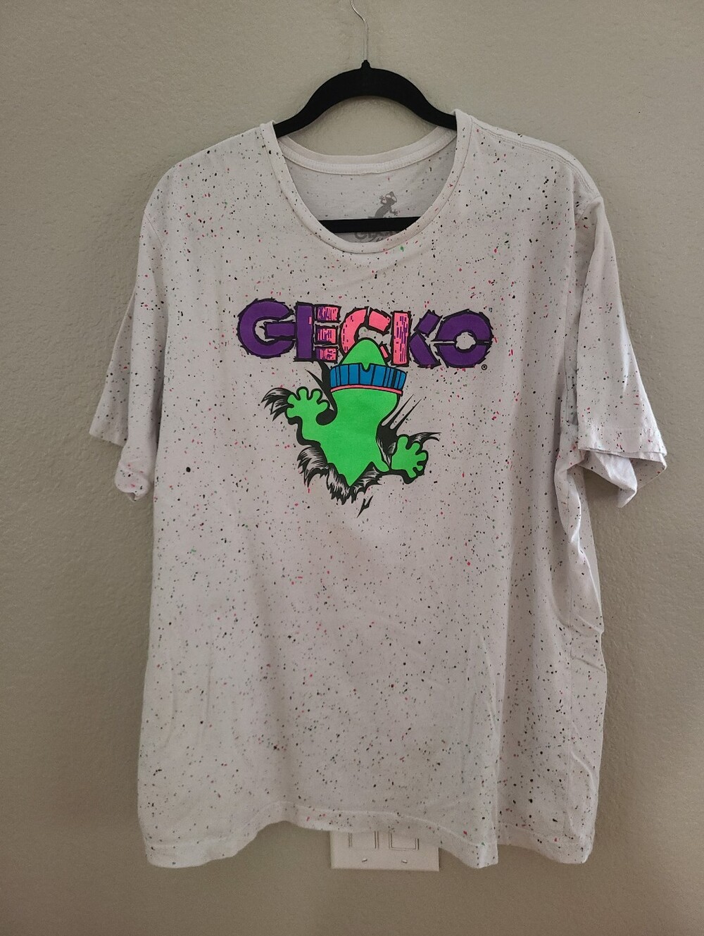 GECKO Hawaii White Graphic Tee Mens XXL